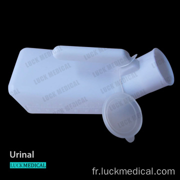 1000 ml urinaire transparent gradué avec couvercle